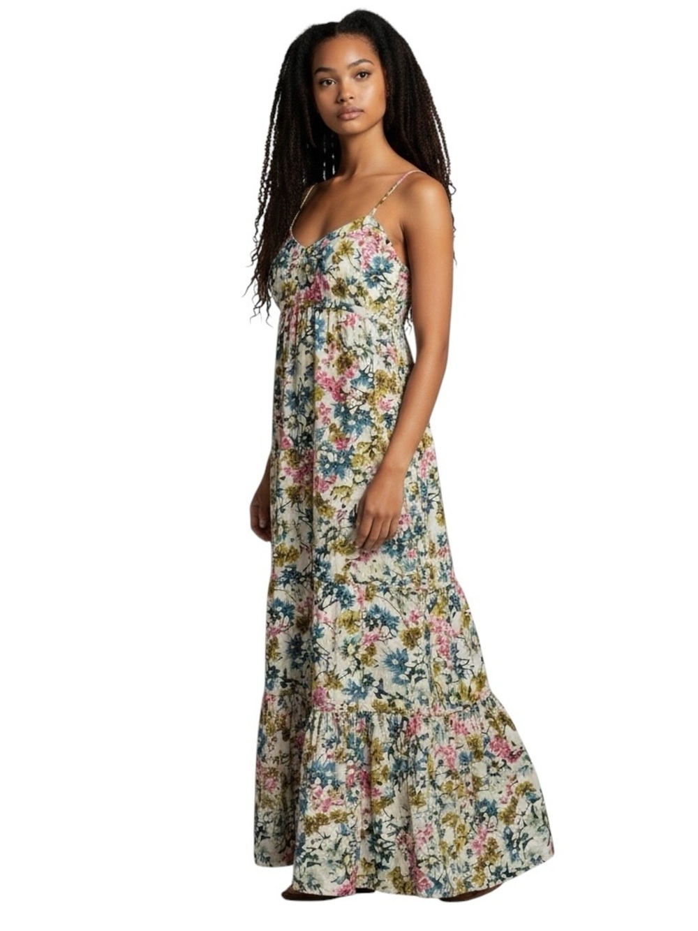 Joe Fresh Floral Spaghetti-Strap Maxi Dress i